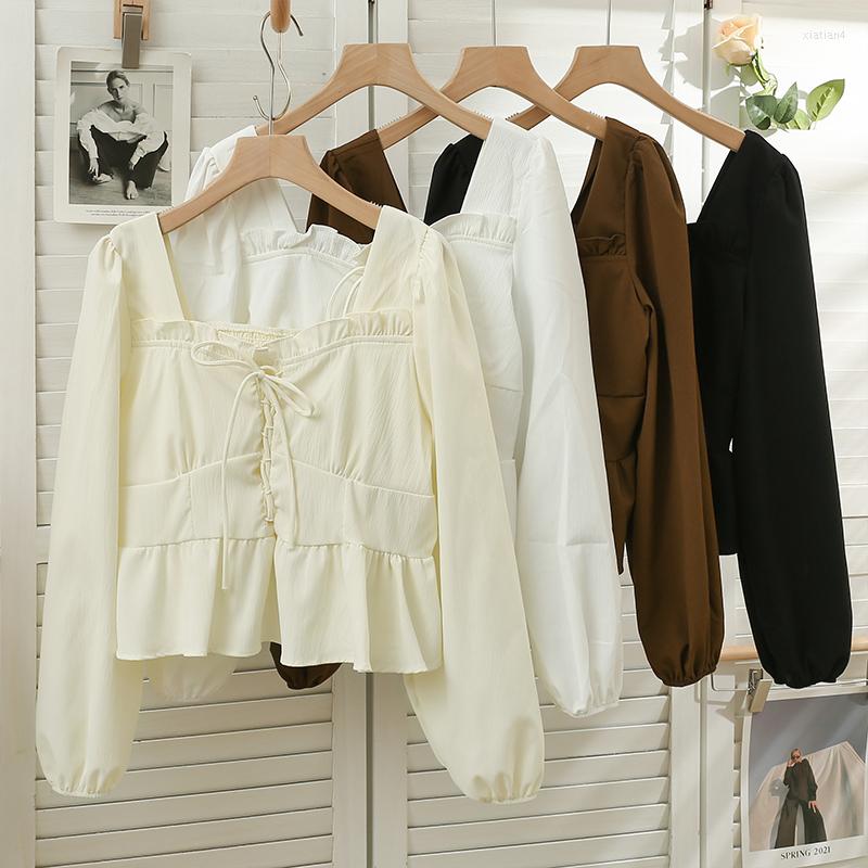 Women's Blouses Hikigawa Chic Fashion Women Early Autumn Lace Bow Ruffled Deep Neck Casual Shirts Slim Long Sleeve Thin Short Blouse Top, Black
Women's Blouses Hikigawa Chic Fashion Women Early Autumn Lace Bow Ruffled Deep Neck Casual Shirts Slim Long Sleeve Thin Short Blouse Top, Black