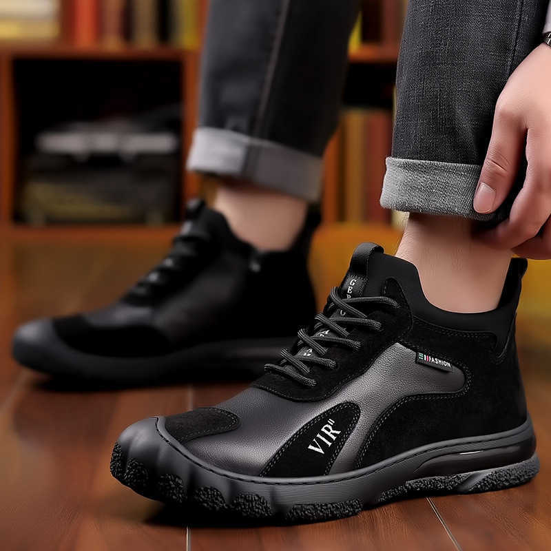 Other Dress Shoes Winter wool leather cowhide cotton High top outdoor plush warm anti-skid fashionable sports casual men's shoes
Other Dress Shoes Winter wool leather cowhide cotton High top outdoor plush warm anti-skid fashionable sports casual men's shoes