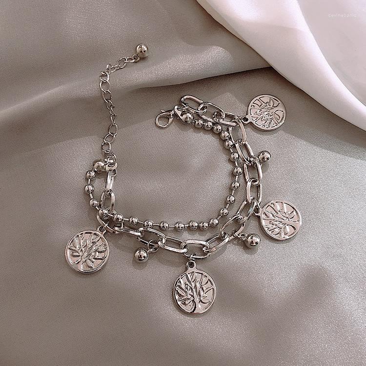 Strand Hip Hop Bracelet Women's Fashion Metal Double Layer Tree Of Life Pendant Bracelets On Hand Gift To Girlfriend For Gir
Strand Hip Hop Bracelet Women's Fashion Metal Double Layer Tree Of Life Pendant Bracelets On Hand Gift To Girlfriend For Gir
