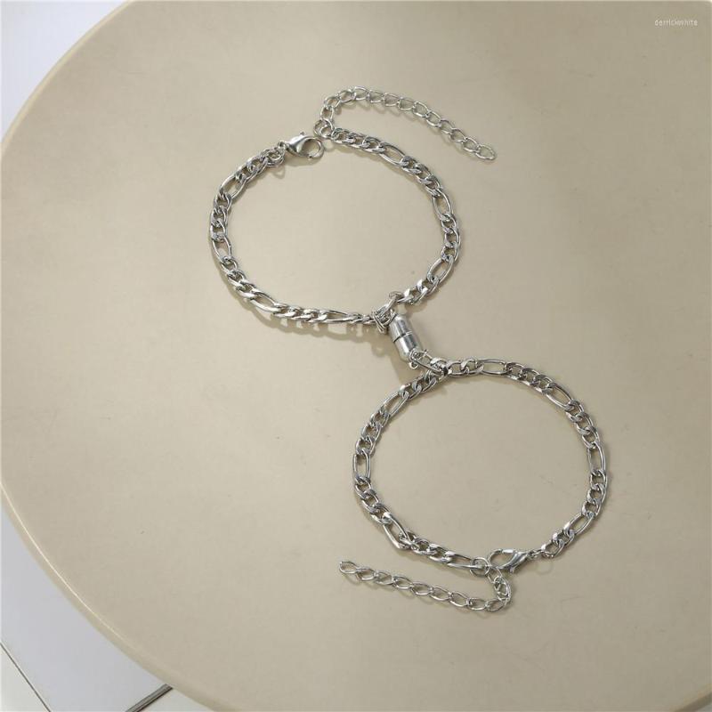 Link Bracelets In Couple Bracelet Niche Design Sense Simple Magnet Phase Suction Lock Key Men's Women's Chain Set Jewelry Gift
Link Bracelets In Couple Bracelet Niche Design Sense Simple Magnet Phase Suction Lock Key Men's Women's Chain Set Jewelry Gift