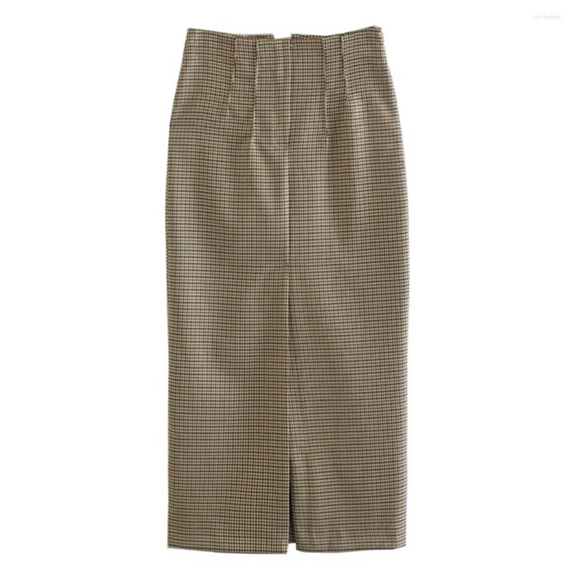 Skirts Jenny&Dave 2022 Fashion Elegant Vintage Houndstooth Plaid High Waist Pleated Straight Midi Skirt Women, Checked 
Skirts Jenny&Dave 2022 Fashion Elegant Vintage Houndstooth Plaid High Waist Pleated Straight Midi Skirt Women, Checked
