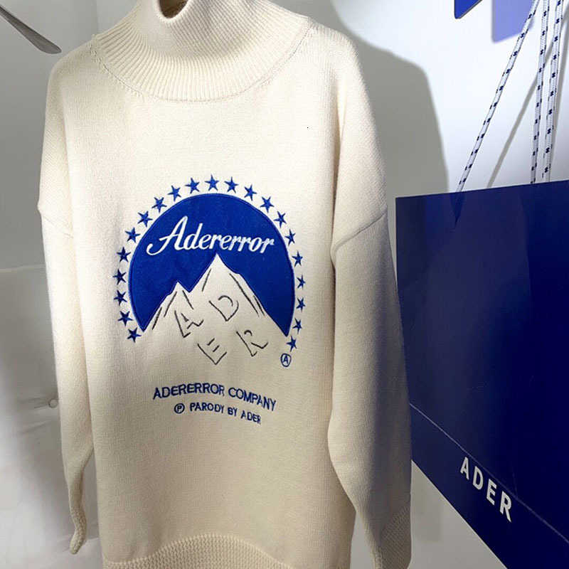 Men's Sweaters ADER Wool Snow Mountain Movie Letter Embroidery Casual Knit Men Women 1 1 High Quality Adererror Turtleneck 221207, White
Men's Sweaters ADER Wool Snow Mountain Movie Letter Embroidery Casual Knit Men Women 1 1 High Quality Adererror Turtleneck 221207, White