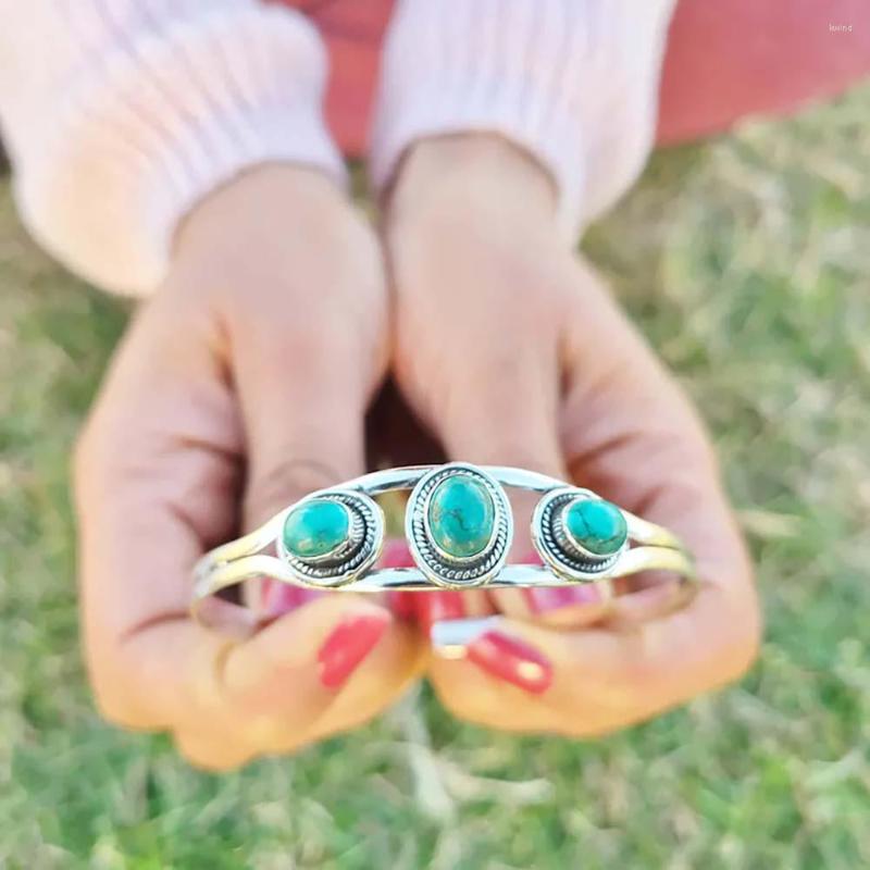 Bangle Boho Green Natural Stones Bracelets Jewelry For Women Vintage Temperament Charms Bracelet Party Gift Female Fashion Accessories
Bangle Boho Green Natural Stones Bracelets Jewelry For Women Vintage Temperament Charms Bracelet Party Gift Female Fashion Accessories