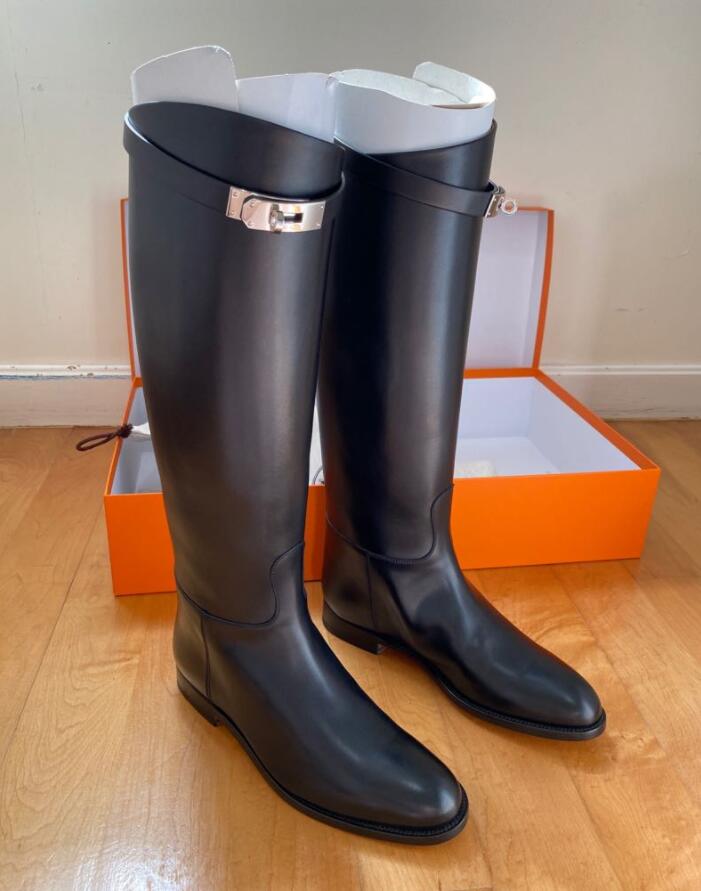 Lady pop boot Jumping Tall Boot Kelly Buckles Women calfskin Genuine Leather Knee boots Black Ladies Martin Booties Female Knight Sapatos Mujers
Lady pop boot Jumping Tall Boot Kelly Buckles Women calfskin Genuine Leather Knee boots Black Ladies Martin Booties Female Knight Sapatos Mujers