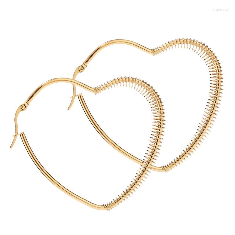 Hoop Earrings 2pair/lot Fashion Heart For Women Stainless Steel Golden Womens Sensitive Ears
Hoop Earrings 2pair/lot Fashion Heart For Women Stainless Steel Golden Womens Sensitive Ears