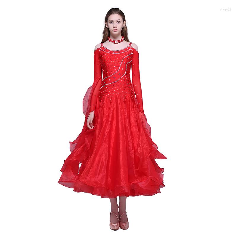 Stage Wear Red Ballroom Dance Competition Dresses Fringe Standard Dress Rumba Costumes Waltz Dancing Clothes
Stage Wear Red Ballroom Dance Competition Dresses Fringe Standard Dress Rumba Costumes Waltz Dancing Clothes