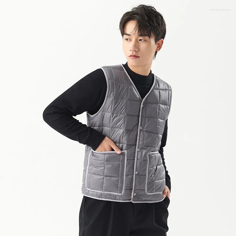 Men's Vests Down Cotton Vest Men Jacket Autumn Winter Plaid V-neck Single Breasted Waistcoat Casual Sleeveless Thicken Warm Chaleco Hombre, Black
Men's Vests Down Cotton Vest Men Jacket Autumn Winter Plaid V-neck Single Breasted Waistcoat Casual Sleeveless Thicken Warm Chaleco Hombre, Black