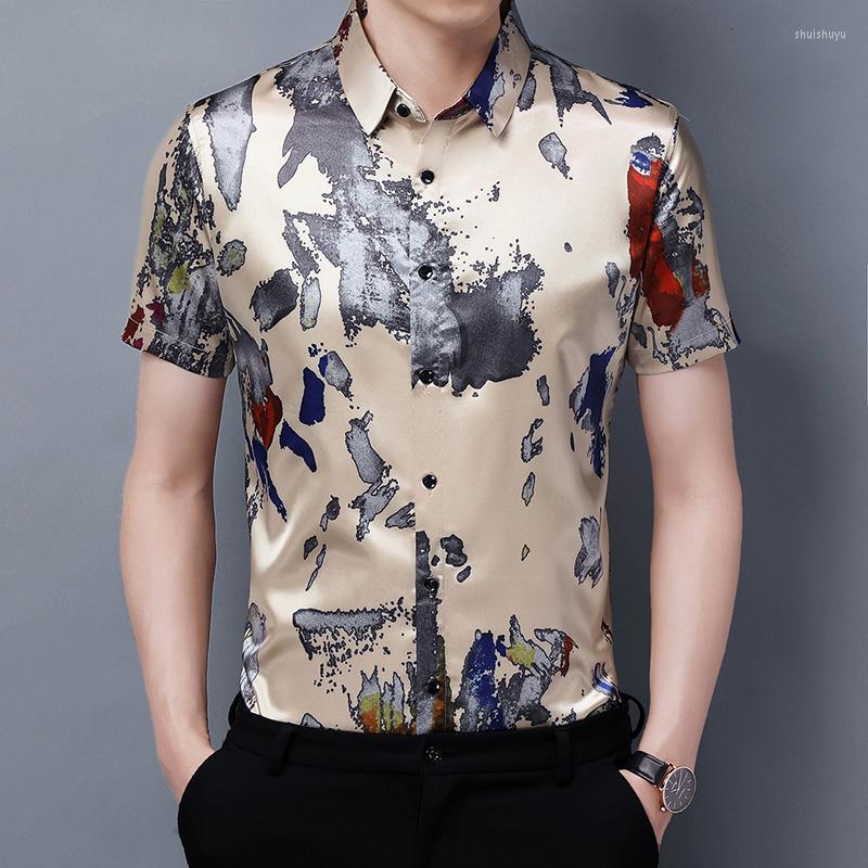 Men's Casual Shirts 2022 Floral Printed Satin For Mens Summer Cozy Smooth Silk Blouse Large Size Fashionable Dress Husband Business, Beige
Men's Casual Shirts 2022 Floral Printed Satin For Mens Summer Cozy Smooth Silk Blouse Large Size Fashionable Dress Husband Business, Beige