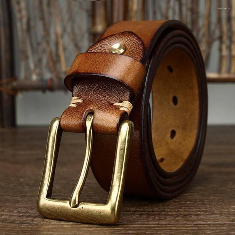 Belts 3.8CM Korean Version Retro Fashion Trend First Layer Cowhand Copper Buckle Belt Men's Leather Casual Denim, Black
Belts 3.8CM Korean Version Retro Fashion Trend First Layer Cowhand Copper Buckle Belt Men's Leather Casual Denim, Black