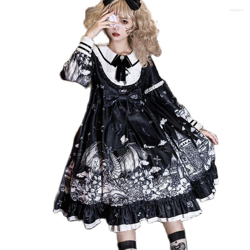Casual Dresses 2022 Women' Lolita Doll Collar Long Sleeve Dark Big Skirt In Autumn And Winter Daily, Black
Casual Dresses 2022 Women' Lolita Doll Collar Long Sleeve Dark Big Skirt In Autumn And Winter Daily, Black
