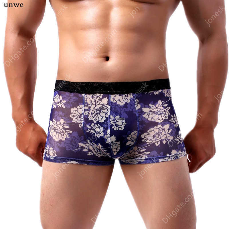 Underpant M- Printed Flowers Men's Underwear Boxer Pants Transparent Lace Breathable u Convex Male Trunk Underpants, Blue
Underpant M- Printed Flowers Men's Underwear Boxer Pants Transparent Lace Breathable u Convex Male Trunk Underpants, Blue