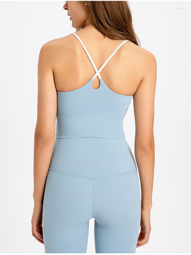 Yoga Outfit Sport Bra Cross Back With Padded For Women Sports Tank Top Soft Gym Crop Tops Tight Fitness Workout Vest, Blue
Yoga Outfit Sport Bra Cross Back With Padded For Women Sports Tank Top Soft Gym Crop Tops Tight Fitness Workout Vest, Blue