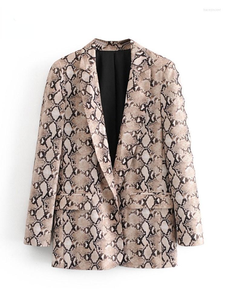 Women' Suits Vintage Snake Print Blazer Pockets Notched Collar Long Sleeve Coat Outerwear Female Retro Casaco Feminines, Picture shown
Women' Suits Vintage Snake Print Blazer Pockets Notched Collar Long Sleeve Coat Outerwear Female Retro Casaco Feminines, Picture shown