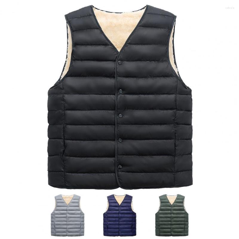 Men's Vests Chic Winter Waistcoat Cardigan Thick Casual Cotton Vest Padded V Neck Father For Daily Wear, Black
Men's Vests Chic Winter Waistcoat Cardigan Thick Casual Cotton Vest Padded V Neck Father For Daily Wear, Black