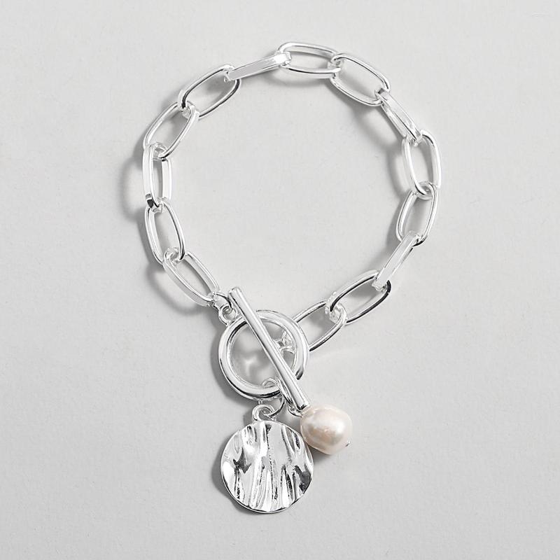 Charm Bracelets Amorcome Vintage Thick Round Pendant Pearl Toggle Clasp Chunky Link Chain For Women Fashion Jewelry
Charm Bracelets Amorcome Vintage Thick Round Pendant Pearl Toggle Clasp Chunky Link Chain For Women Fashion Jewelry