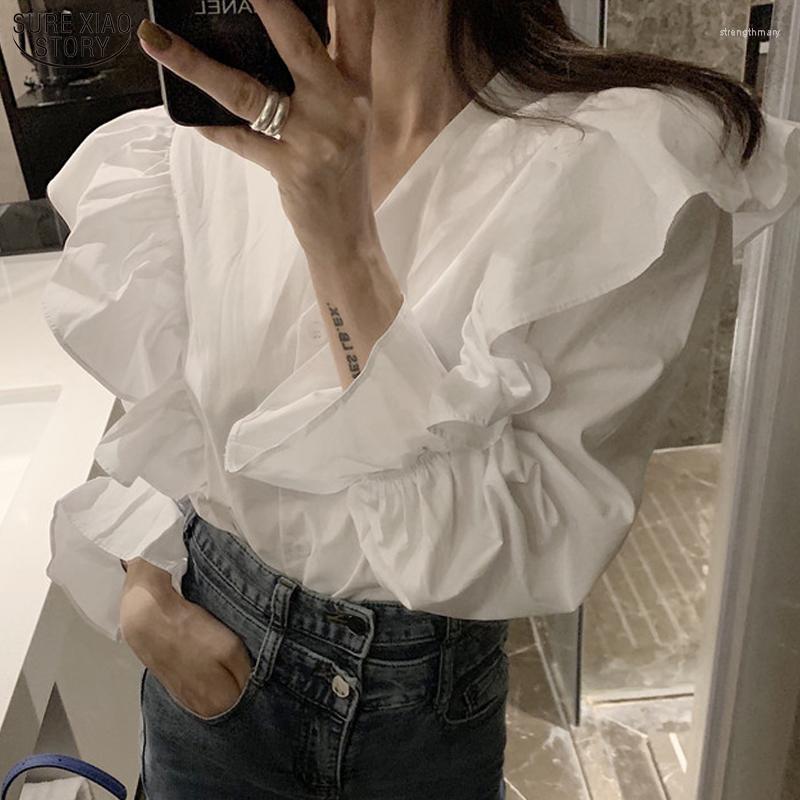 Women's Blouses 2022 Autumn Korean Style Ruffles V-neck Long-Sleeve Shirt Women Solid Elegant Blouse Ladies Cardigan Tops Blusas 9656, Khaki
Women's Blouses 2022 Autumn Korean Style Ruffles V-neck Long-Sleeve Shirt Women Solid Elegant Blouse Ladies Cardigan Tops Blusas 9656, Khaki