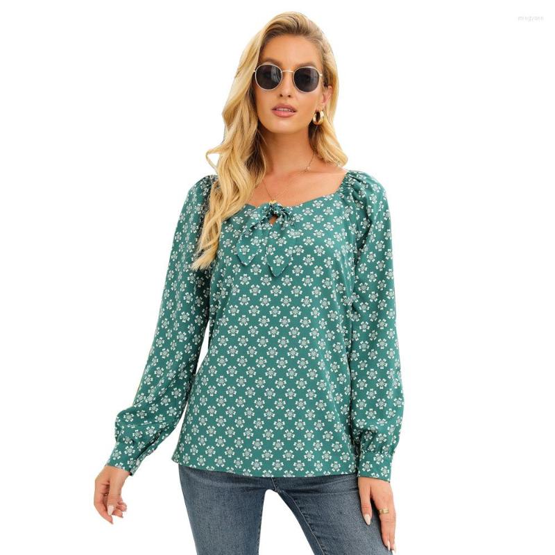 Women' T Shirts Casual Loose Shirt 2022 Spring Autumn T-shirt Round Neck Straps Long-sleeved Women Printed Top, Green
Women' T Shirts Casual Loose Shirt 2022 Spring Autumn T-shirt Round Neck Straps Long-sleeved Women Printed Top, Green
