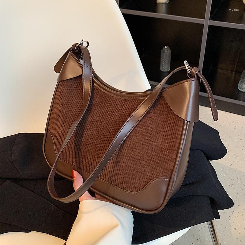 Evening Bags Women's Bag 2022 Large Capacity Fashion Shoulder Underarm Ladies All-match Corduroy PU Patchwork Handbags, Black
Evening Bags Women's Bag 2022 Large Capacity Fashion Shoulder Underarm Ladies All-match Corduroy PU Patchwork Handbags, Black