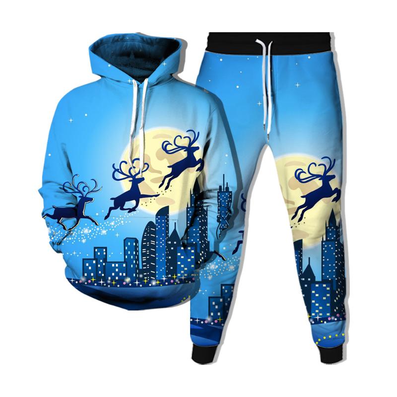 Men' Tracksuits 2022 3D Sweater Cartoon Santa Claus Elk Print Hoodie Set Fashion Loose Large Size 2 Piece, Photo color2
Men' Tracksuits 2022 3D Sweater Cartoon Santa Claus Elk Print Hoodie Set Fashion Loose Large Size 2 Piece, Photo color2