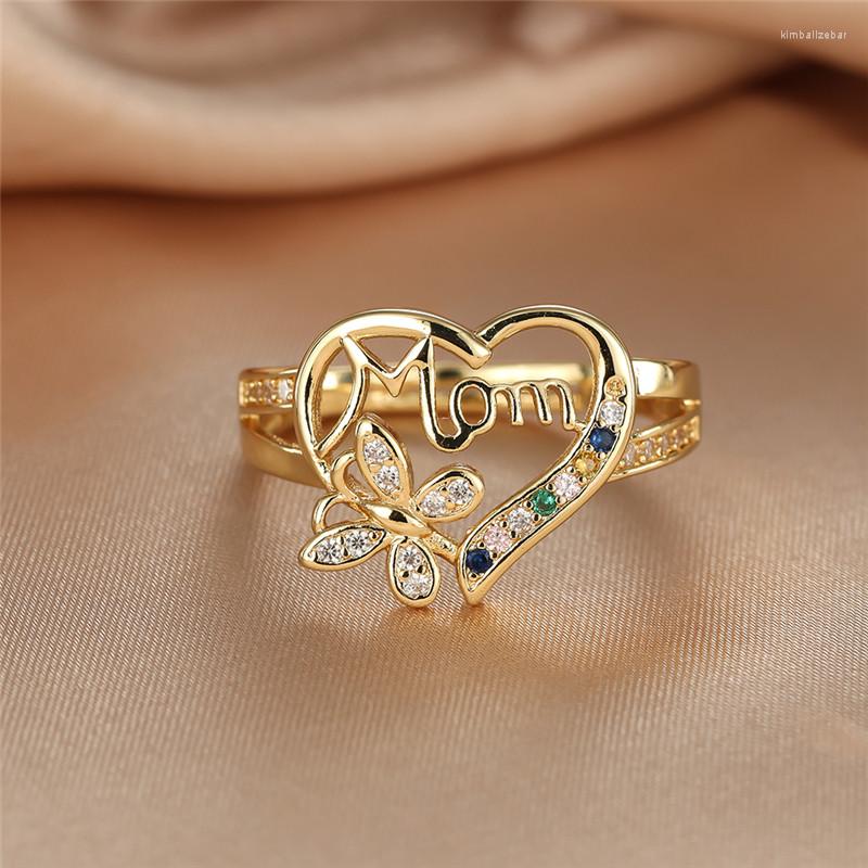 Wedding Rings Female Cute Small Butterfly Rainbow Crystal Ring Vintage Hollow Heart Mom Letter Fashion Gold Color For Women
Wedding Rings Female Cute Small Butterfly Rainbow Crystal Ring Vintage Hollow Heart Mom Letter Fashion Gold Color For Women
