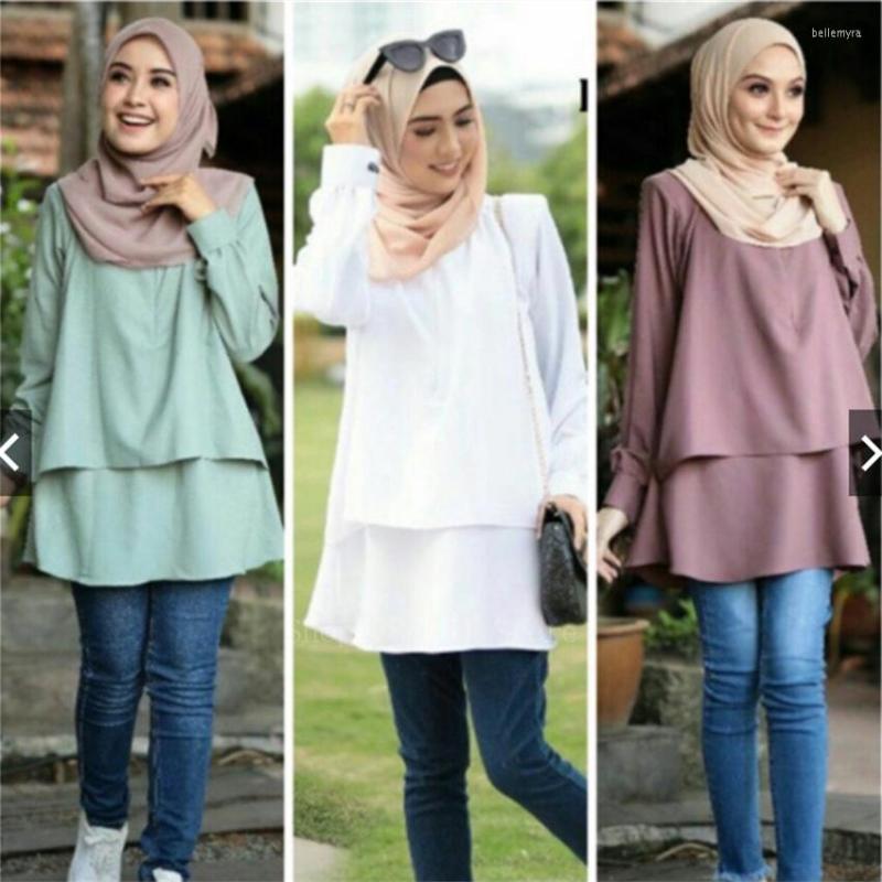 Ethnic Clothing Middle East Woman Muslim Blouse Turkish Malaysia Islamic Shirts Casual Solid Layered Long Sleeve Ramadan Female Tops
Ethnic Clothing Middle East Woman Muslim Blouse Turkish Malaysia Islamic Shirts Casual Solid Layered Long Sleeve Ramadan Female Tops