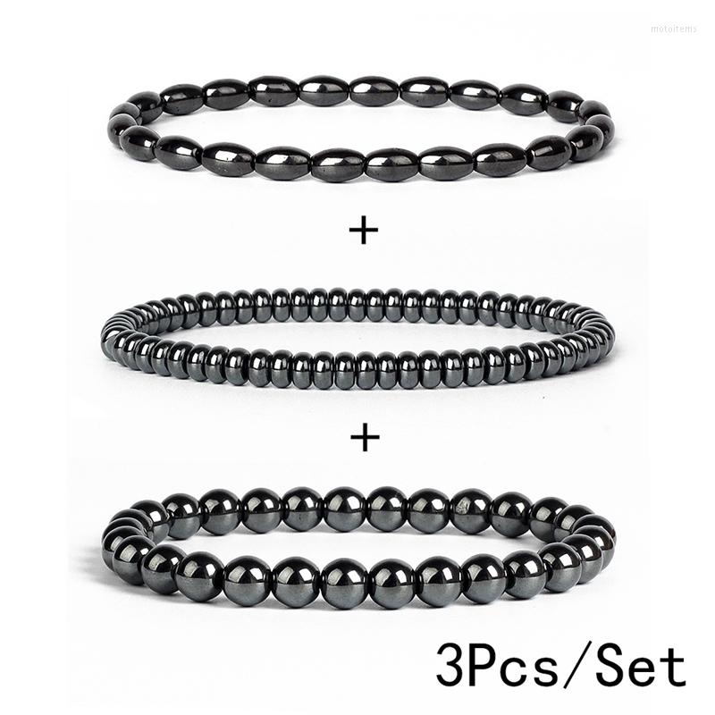 Strand 3Pcs Hematite Bracelet Black Gallstone 6mm Women Men Boy Birl Jewelry Fashion Weak Magnetism Women's Accessories
Strand 3Pcs Hematite Bracelet Black Gallstone 6mm Women Men Boy Birl Jewelry Fashion Weak Magnetism Women's Accessories