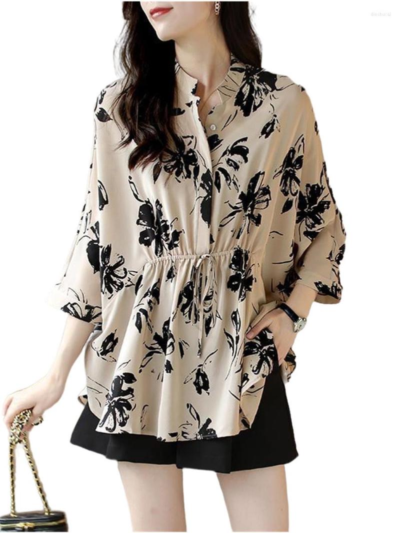 Women' Blouses 4XL Women Summer Spring Shirts Lady Fashion Casual Half Sleeve V-Neck Collar Flower Printing Blusas Tops MM2090, Khaki
Women' Blouses 4XL Women Summer Spring Shirts Lady Fashion Casual Half Sleeve V-Neck Collar Flower Printing Blusas Tops MM2090, Khaki
