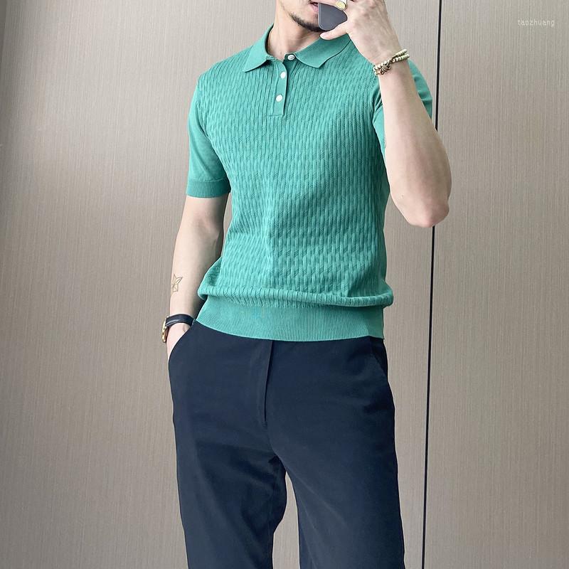 Men's Polos British Style Knitted Polo Shirts For Men Short Sleeve Slim Casual Business T-shirt Social Hombre Streetwear Lapel Tee Tops, Beige
Men's Polos British Style Knitted Polo Shirts For Men Short Sleeve Slim Casual Business T-shirt Social Hombre Streetwear Lapel Tee Tops, Beige