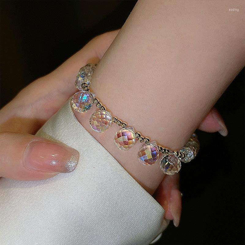 Link Bracelets LoveLink Elegant Crystal Transparent Bead Chain Adjustable Metal Bracelet Gold Color Women Trendy Jewelry
Link Bracelets LoveLink Elegant Crystal Transparent Bead Chain Adjustable Metal Bracelet Gold Color Women Trendy Jewelry