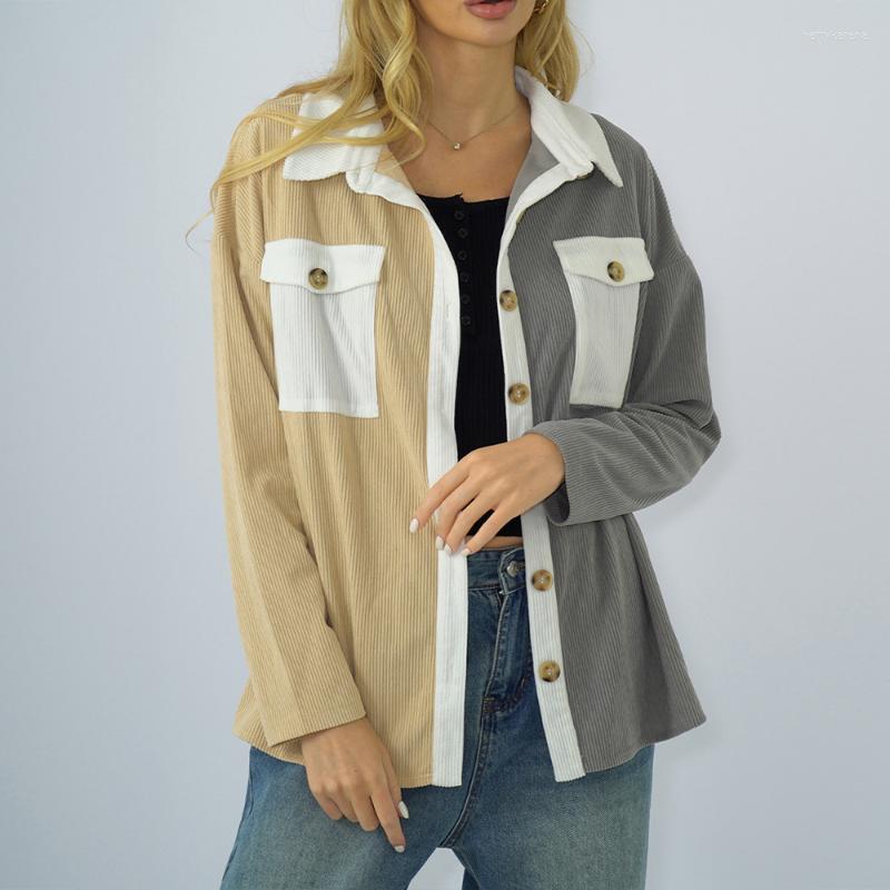 Women's Blouses Spring Autumn Shirt Coat Women Solid Color Pocket Stitching Loose Long Sleeve Single-Breasted Turn-down Collar, Beige
Women's Blouses Spring Autumn Shirt Coat Women Solid Color Pocket Stitching Loose Long Sleeve Single-Breasted Turn-down Collar, Beige