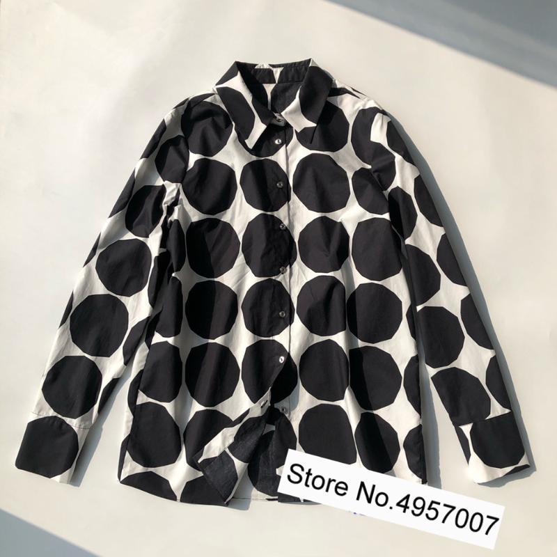 Women' Blouses & Shirts Women High-end Cotton Style Minimalist Long Sleeve Contrast Color Geometric Printed Lapel Blouse Shirt Top, Color as real pic
Women' Blouses & Shirts Women High-end Cotton Style Minimalist Long Sleeve Contrast Color Geometric Printed Lapel Blouse Shirt Top, Color as real pic