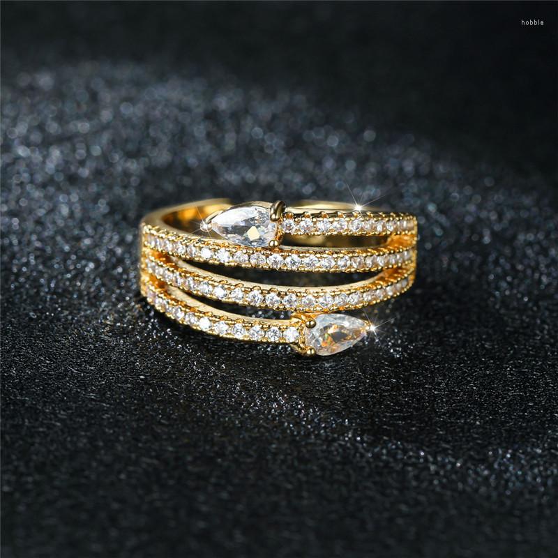 Wedding Rings Simple Female Crystal Water Drop Open Ring Boho Gold Silver Color Engagement Luxury White Zircon For Women
Wedding Rings Simple Female Crystal Water Drop Open Ring Boho Gold Silver Color Engagement Luxury White Zircon For Women