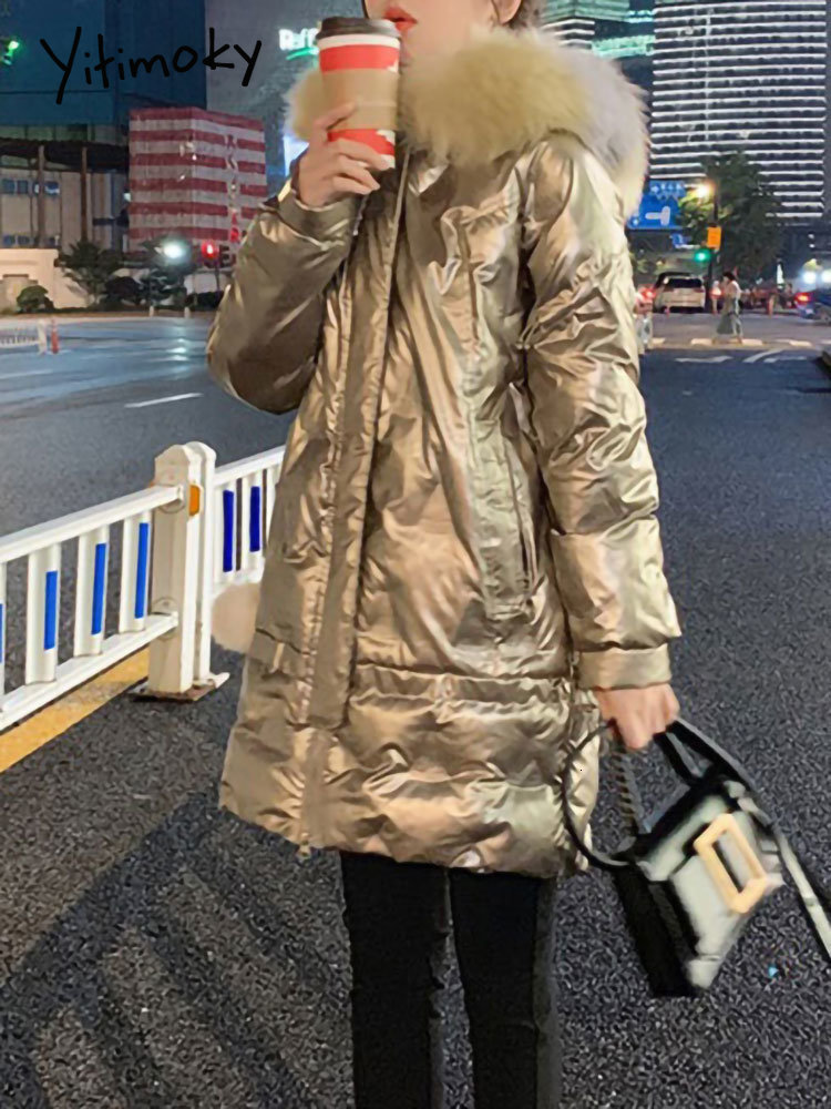 Women's Down Parkas Yitimoky Long Puffer Jacket for Women Winter Warm with A Hood Korean Fashion Coats Elegant Oversized Outerwear 221207, Champagne gold
Women's Down Parkas Yitimoky Long Puffer Jacket for Women Winter Warm with A Hood Korean Fashion Coats Elegant Oversized Outerwear 221207, Champagne gold