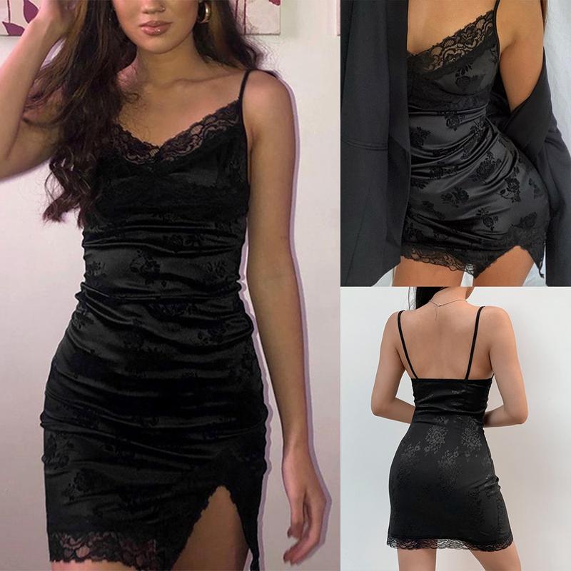 Casual Dresses Goth Aesthetic Girl Mini Dress Women Lace Trim Cute Kawaii Clothes Sleeveless Sexy Dark Academia Bodycon, Black
Casual Dresses Goth Aesthetic Girl Mini Dress Women Lace Trim Cute Kawaii Clothes Sleeveless Sexy Dark Academia Bodycon, Black