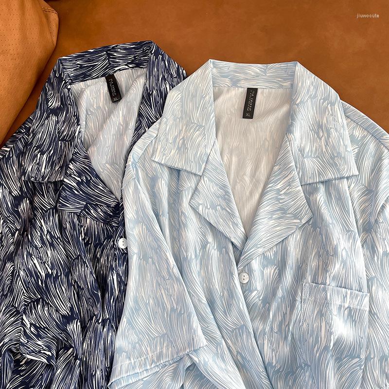 Men's Sleepwear Simple Holiday Men Pajamas Thin Comfortable Lapel Short Sleeve Shorts Plus Size Two Pieve Night Sets Loose Satin Pijama Set, Dark blue
Men's Sleepwear Simple Holiday Men Pajamas Thin Comfortable Lapel Short Sleeve Shorts Plus Size Two Pieve Night Sets Loose Satin Pijama Set, Dark blue