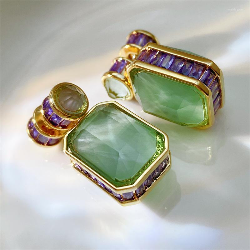 Stud Earrings High-Grade Olive Green Elegant Rhinestone Micro-Inlaid Purple 925 Silver
Stud Earrings High-Grade Olive Green Elegant Rhinestone Micro-Inlaid Purple 925 Silver