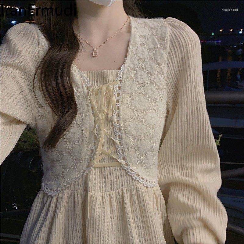 Casual Dresses Iranermudi Women Solid Maxi Long Sleeves Dress Square Collar Sweet A Line Spring Autumn Elegant Lady Chic Vestidos, Beige
Casual Dresses Iranermudi Women Solid Maxi Long Sleeves Dress Square Collar Sweet A Line Spring Autumn Elegant Lady Chic Vestidos, Beige