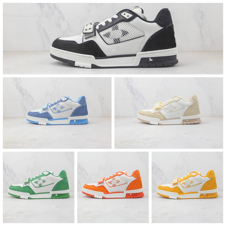 2021s shoes for mens woman Trainer men sneakers Since designer shoes black White green blue denim leather New arrive Casual sneaker Size 36-44, Color 2
2021s shoes for mens woman Trainer men sneakers Since designer shoes black White green blue denim leather New arrive Casual sneaker Size 36-44, Color 2