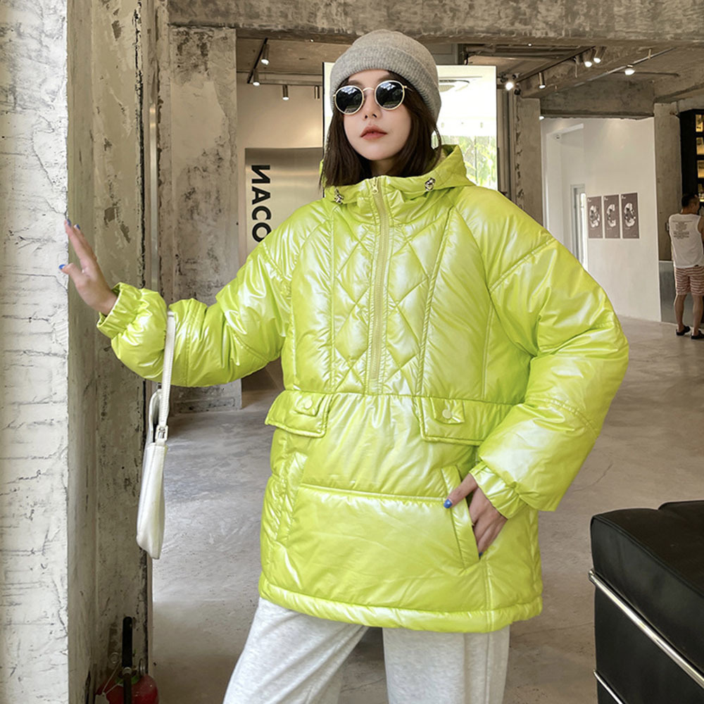 Women's Down Parkas Jacket Womens Winter Parka Candy Color Shiny Padded Jackets Korean Style Loose Thick Chic Cotton Coat Female Casual Outwear 221207, Black
Women's Down Parkas Jacket Womens Winter Parka Candy Color Shiny Padded Jackets Korean Style Loose Thick Chic Cotton Coat Female Casual Outwear 221207, Black