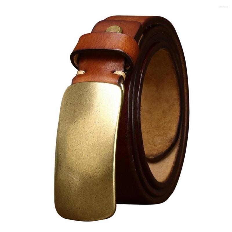 Belts Men's Belt 3.3CM Wide Thickening High-quality Soft Leather Smooth Copper Buckle Plate Retro Wild Tide, Black
Belts Men's Belt 3.3CM Wide Thickening High-quality Soft Leather Smooth Copper Buckle Plate Retro Wild Tide, Black