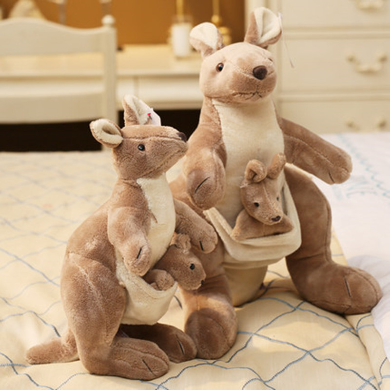 Manufacturers wholesale 28cm mother and son kangaroo plush toys Australian kangaroo dolls children gifts