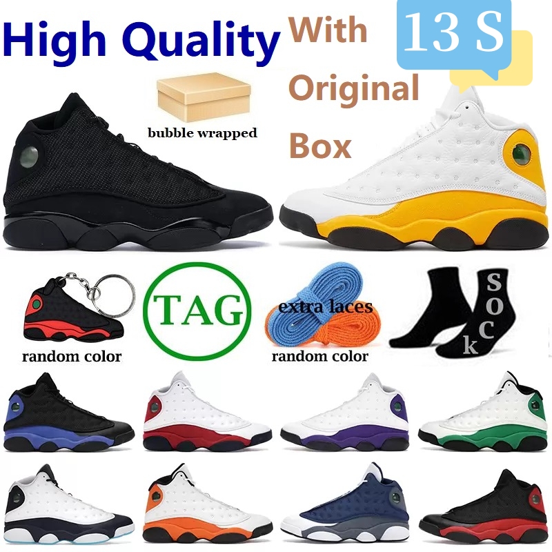 With Box Jumpman 13 13s men women basketball shoes University French Brave Blue Del Sol Obsidian Flint Starfish Black Cat Bred mens trainers outdoor sports sneakers