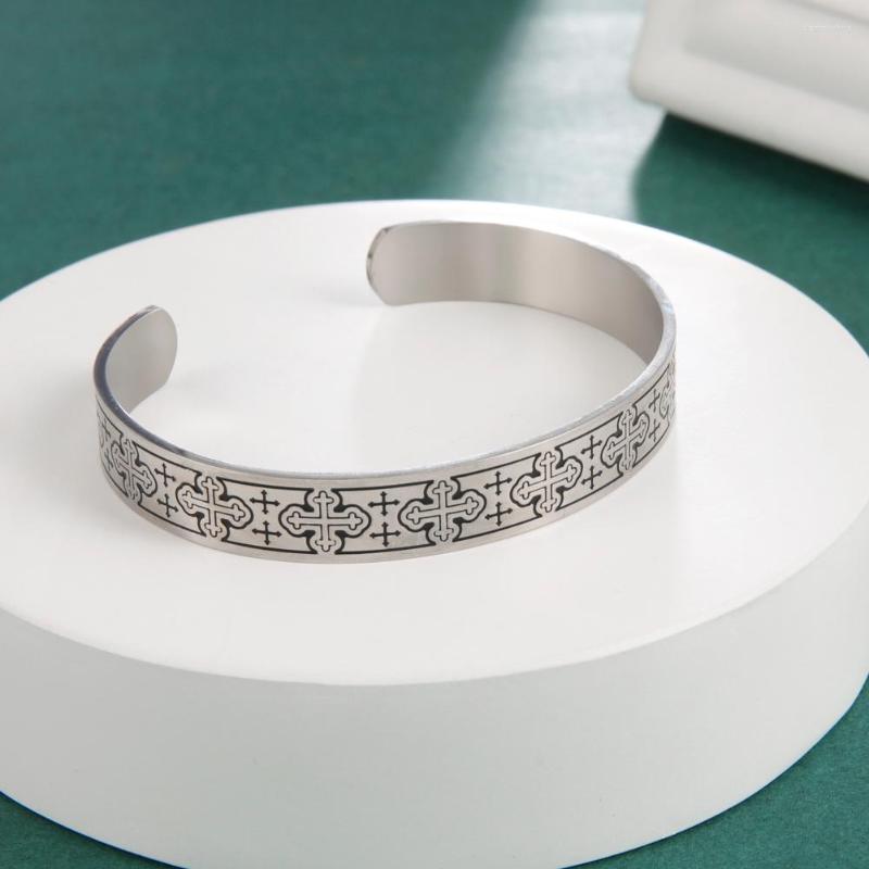 Bangle Cross Men Bangles Silver Color Stainless Steel Gothic Opening Adjustment Vintage Fashion Jewelry Gift Accessories
Bangle Cross Men Bangles Silver Color Stainless Steel Gothic Opening Adjustment Vintage Fashion Jewelry Gift Accessories