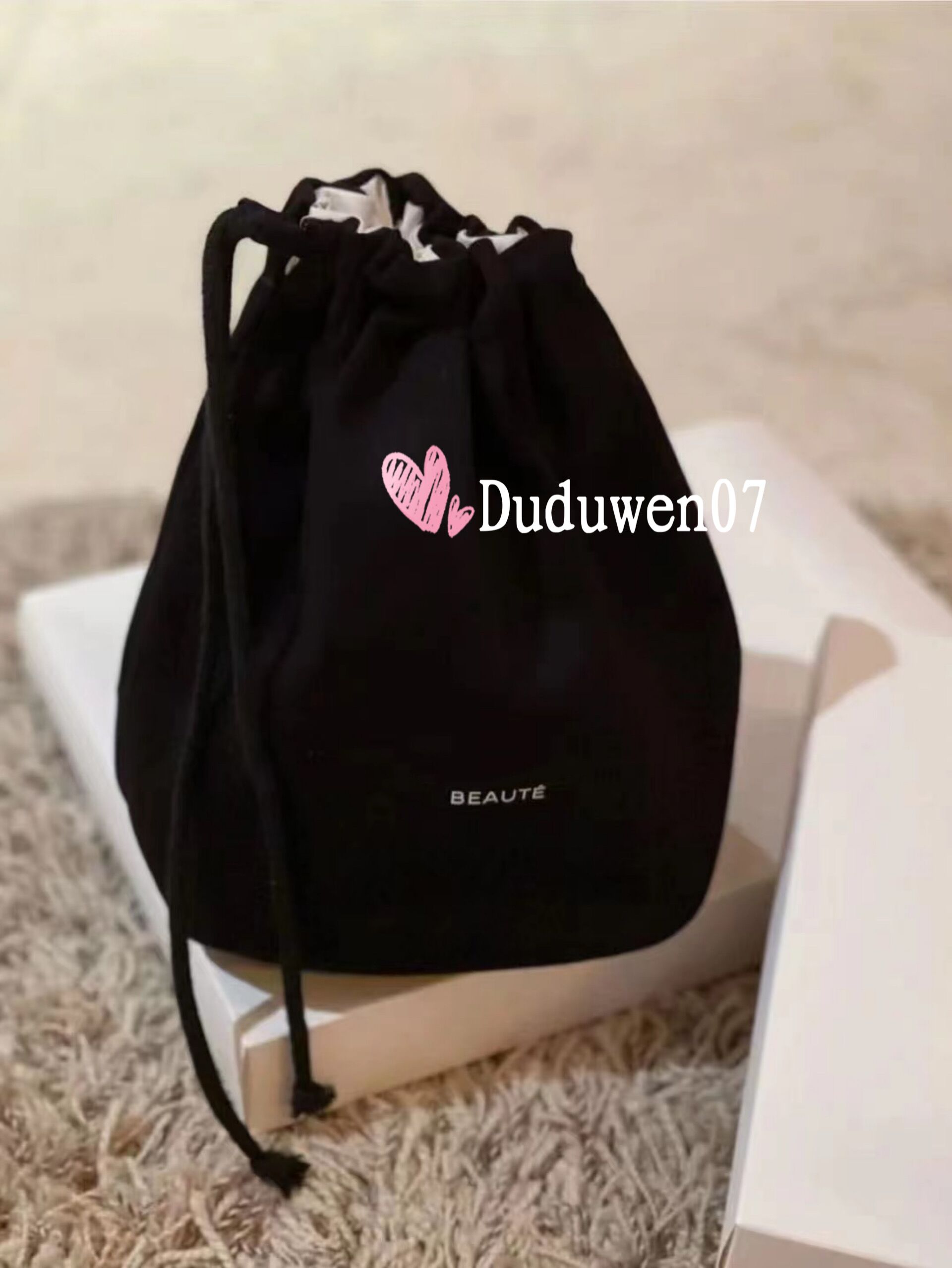 Image of storage case beaute gifts home or travel bag canvas Drawstring fashion 2C makeup organizer including gift box 22X16.5cm new