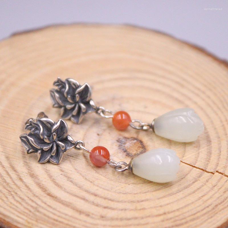 Dangle Earrings Real Vintage Silver 925 For Women Female Natural Hetian Jade Raindrop Gemstone National Style Hook
Dangle Earrings Real Vintage Silver 925 For Women Female Natural Hetian Jade Raindrop Gemstone National Style Hook