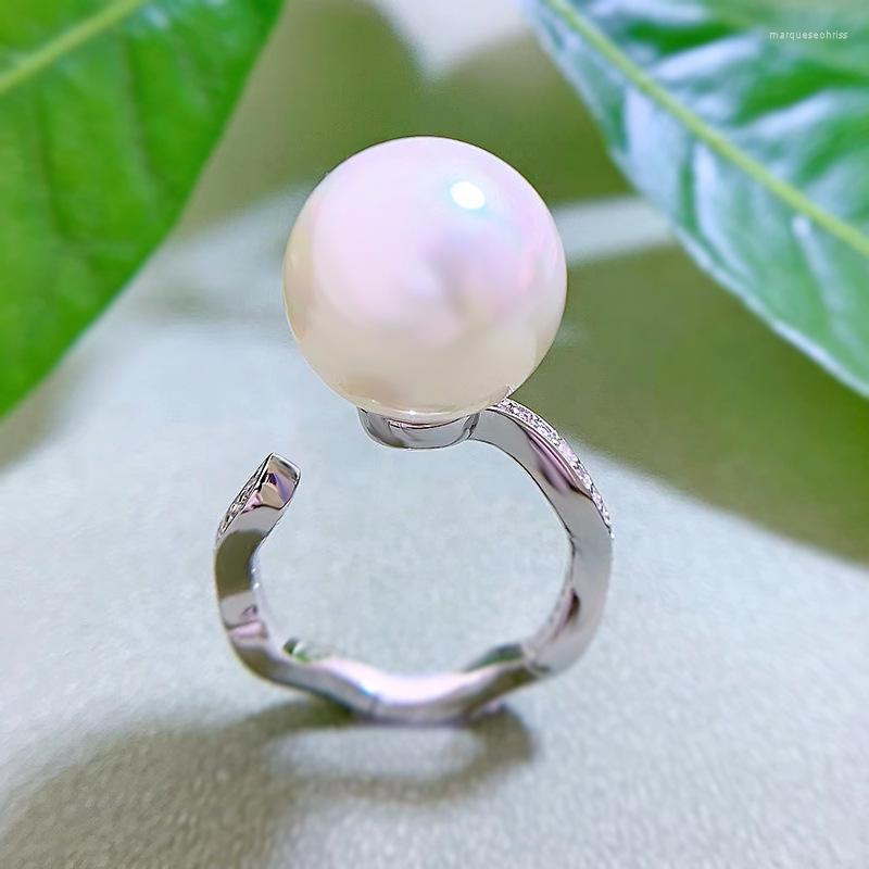 Wedding Rings Fashion 925 Sterling Silver Ring Inlay Czech Zircon 14mm Synthetic Pearl Open Engagement Gift
Wedding Rings Fashion 925 Sterling Silver Ring Inlay Czech Zircon 14mm Synthetic Pearl Open Engagement Gift