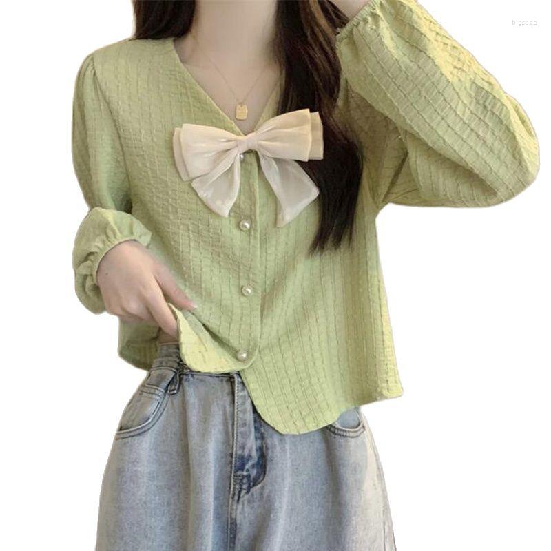 Women's Blouses Green V-Neck Sweet Bow Spring Autumn Top Shirts Fashion 2022 Vintage Clothes For Women Female Clothing Harajuku, Pink
Women's Blouses Green V-Neck Sweet Bow Spring Autumn Top Shirts Fashion 2022 Vintage Clothes For Women Female Clothing Harajuku, Pink