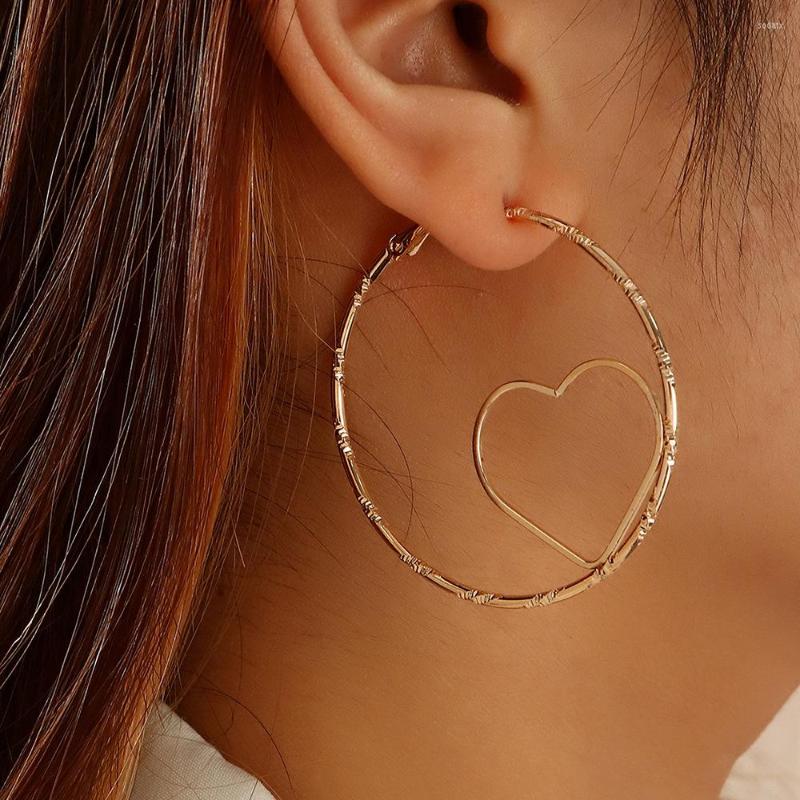 Hoop Earrings Fashion Simple Big For Women Geometric Round Double Heart Gold Color Statement Jewelry Gift
Hoop Earrings Fashion Simple Big For Women Geometric Round Double Heart Gold Color Statement Jewelry Gift
