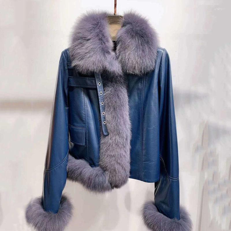 Women's Leather Casual Quality High Style Women Coat Winter Arrival Short Genuine Jacket Real Fur Collar Slim Outerwear
Women's Leather Casual Quality High Style Women Coat Winter Arrival Short Genuine Jacket Real Fur Collar Slim Outerwear