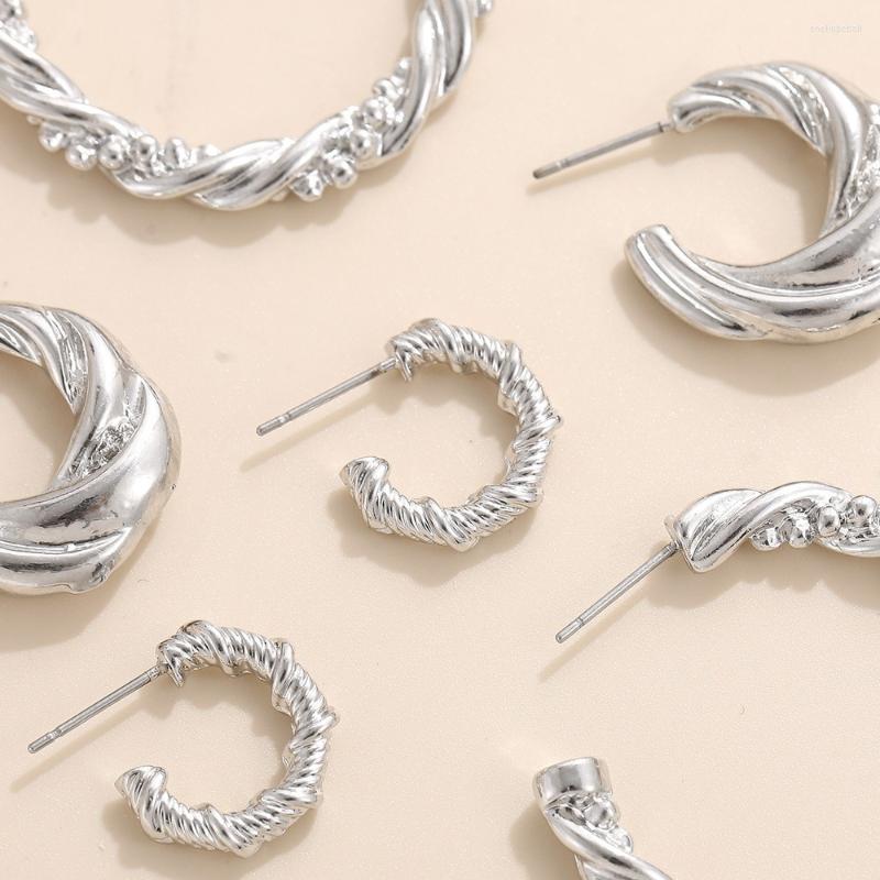 Hoop Earrings VSnow Minimalist Silver Color Metal Twisted C Shape Earring For Women Trendy Irregular Tie Wedding Jewelry
Hoop Earrings VSnow Minimalist Silver Color Metal Twisted C Shape Earring For Women Trendy Irregular Tie Wedding Jewelry